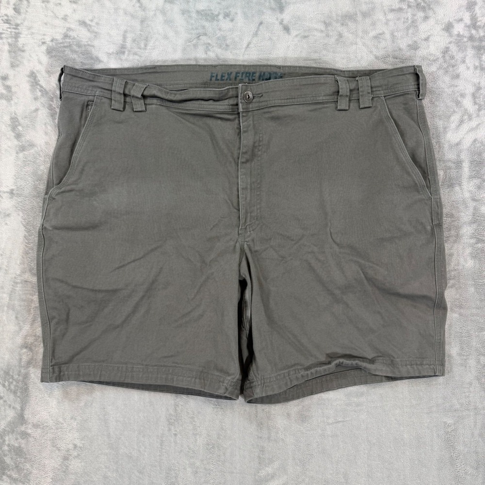 Duluth Trading Flex Fire Hose Relaxed Fit Work Shorts Men's Size 48 Gray Cotton